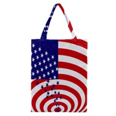 Star Line Hole Red Blue Classic Tote Bag