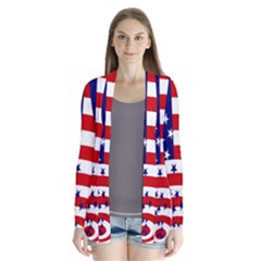 Star Line Hole Red Blue Cardigans by Mariart