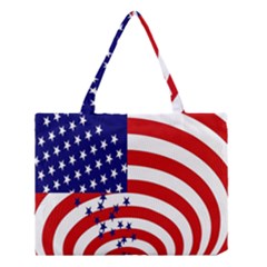 Star Line Hole Red Blue Medium Tote Bag