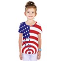 Star Line Hole Red Blue Kids  One Piece Tee View1