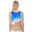 Sand Beach Water Sea Blue Brown Waves Wave Women s Basketball Tank Top View2