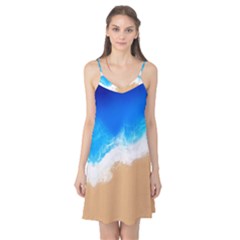 Sand Beach Water Sea Blue Brown Waves Wave Camis Nightgown