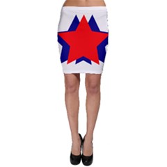 Stars Red Blue Bodycon Skirt by Mariart