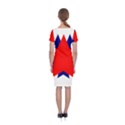 Stars Red Blue Classic Short Sleeve Midi Dress View2