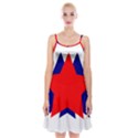 Stars Red Blue Spaghetti Strap Velvet Dress View1