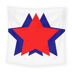 Stars Red Blue Square Tapestry (large) by Mariart