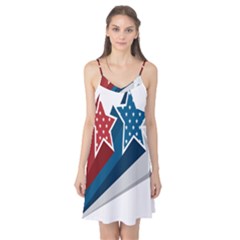 Star Red Blue White Line Space Camis Nightgown by Mariart