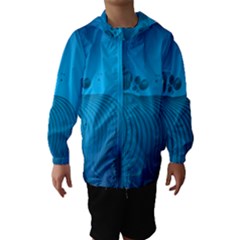 Fractals Lines Wave Pattern Hooded Wind Breaker (kids) by Nexatart