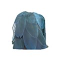 Feather Plumage Blue Parrot Drawstring Pouches (Large)  View2