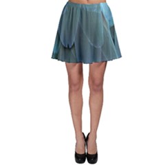 Feather Plumage Blue Parrot Skater Skirt by Nexatart