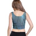 Feather Plumage Blue Parrot Crop Top View3