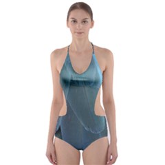 Feather Plumage Blue Parrot Cut-out One Piece Swimsuit by Nexatart