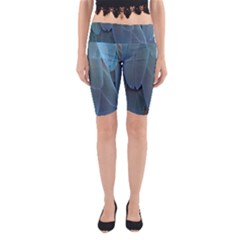 Feather Plumage Blue Parrot Yoga Cropped Leggings by Nexatart