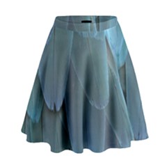 Feather Plumage Blue Parrot High Waist Skirt by Nexatart