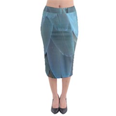 Feather Plumage Blue Parrot Midi Pencil Skirt by Nexatart