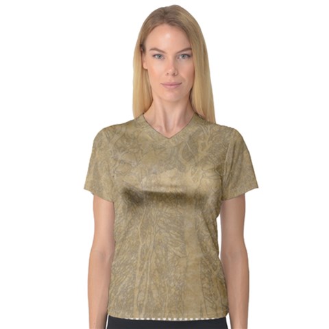 Abstract Forest Trees Age Aging Women s V-neck Sport Mesh Tee by Nexatart