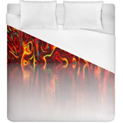 Effect Pattern Brush Red Orange Duvet Cover (king Size) by Nexatart