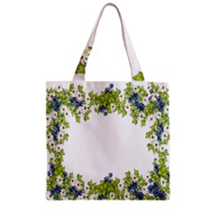 Birthday Card Flowers Daisies Ivy Zipper Grocery Tote Bag by Nexatart