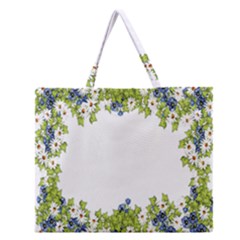 Birthday Card Flowers Daisies Ivy Zipper Large Tote Bag