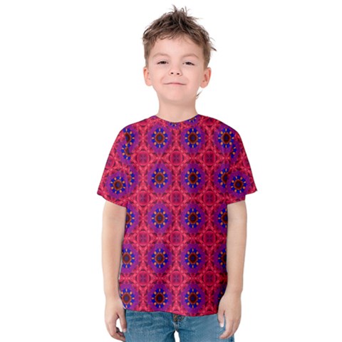 Retro Abstract Boho Unique Kids  Cotton Tee by Nexatart