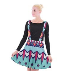 Rhombus Hearts And Other Shapes          Suspender Skater Skirt