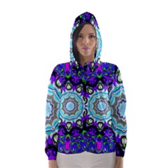 Graphic Isolated Mandela Colorful Hooded Wind Breaker (women) by Nexatart