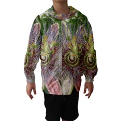 Passion Flower Flower Plant Blossom Hooded Wind Breaker (kids) by Nexatart