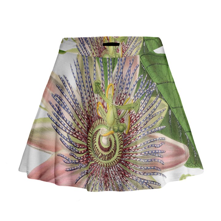 Passion Flower Flower Plant Blossom Mini Flare Skirt