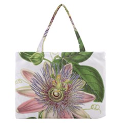 Passion Flower Flower Plant Blossom Medium Zipper Tote Bag by Nexatart