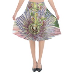 Passion Flower Flower Plant Blossom Flared Midi Skirt by Nexatart