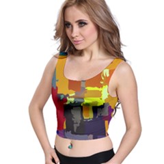 Abstract Vibrant Colour Crop Top by Nexatart