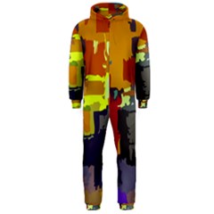 Abstract Vibrant Colour Hooded Jumpsuit (men)  by Nexatart