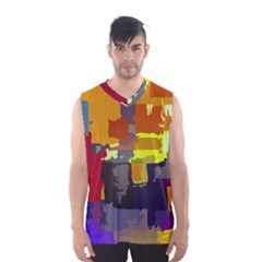 Abstract Vibrant Colour Men s Basketball Tank Top by Nexatart