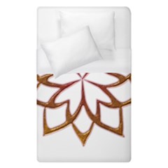 Abstract Shape Outline Floral Gold Duvet Cover (single Size) by Nexatart