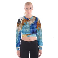 Painted Texture                Women s Cropped Sweatshirt by LalyLauraFLM