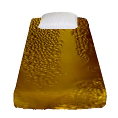 Beer Beverage Glass Yellow Cup Fitted Sheet (single Size) by Nexatart