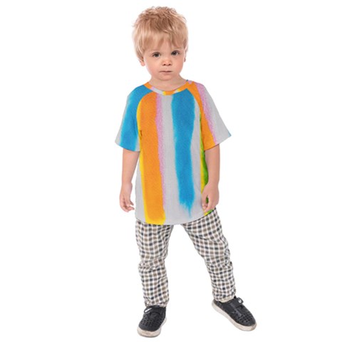 Watercolors Stripes         Kids  Raglan Tee by LalyLauraFLM