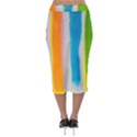 Watercolors stripes               Midi Pencil Skirt View2