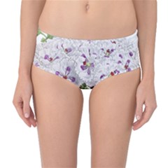 Flower Plant Blossom Bloom Vintage Mid-waist Bikini Bottoms by Nexatart