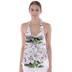 Flower Plant Blossom Bloom Vintage Babydoll Tankini Top by Nexatart