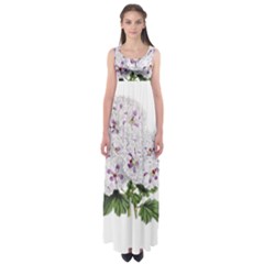 Flower Plant Blossom Bloom Vintage Empire Waist Maxi Dress