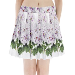 Flower Plant Blossom Bloom Vintage Pleated Mini Skirt by Nexatart