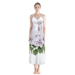 Flower Plant Blossom Bloom Vintage Chiffon Maxi Dress