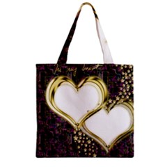 Lover Romantic Couple Apart Zipper Grocery Tote Bag by Nexatart