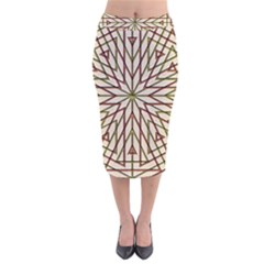 Kaleidoscope Online Triangle Velvet Midi Pencil Skirt by Nexatart