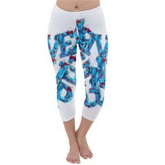 Sport Crossfit Fitness Gym Never Give Up Capri Winter Leggings  by Nexatart