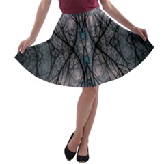 Storm Nature Clouds Landscape Tree A-line Skater Skirt by Nexatart