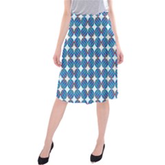 Geometric Dots Pattern Rainbow Midi Beach Skirt by Nexatart