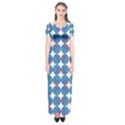 Geometric Dots Pattern Rainbow Short Sleeve Maxi Dress View1