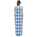 Geometric Dots Pattern Rainbow Short Sleeve Maxi Dress View2